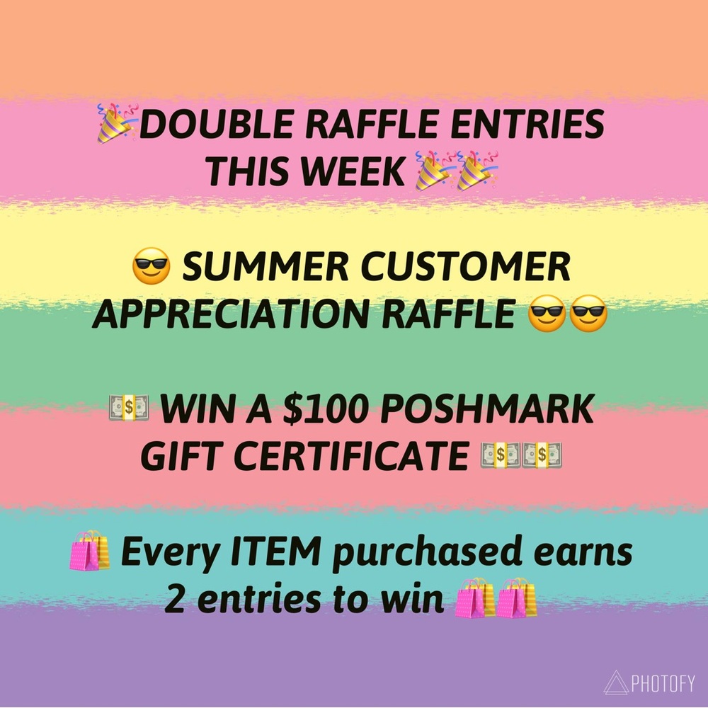 DOUBLE RAFFLE ENTRIES THIS WEEK!